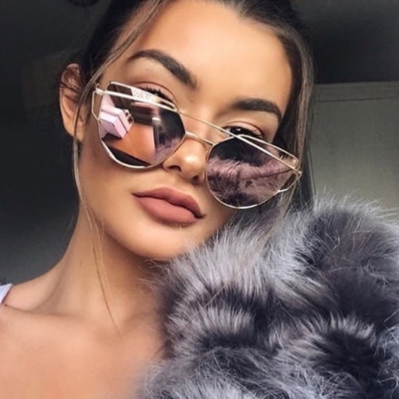 🆕 Cat Eye Mirrored Aviator Sunglasses - Picture 4 of 10